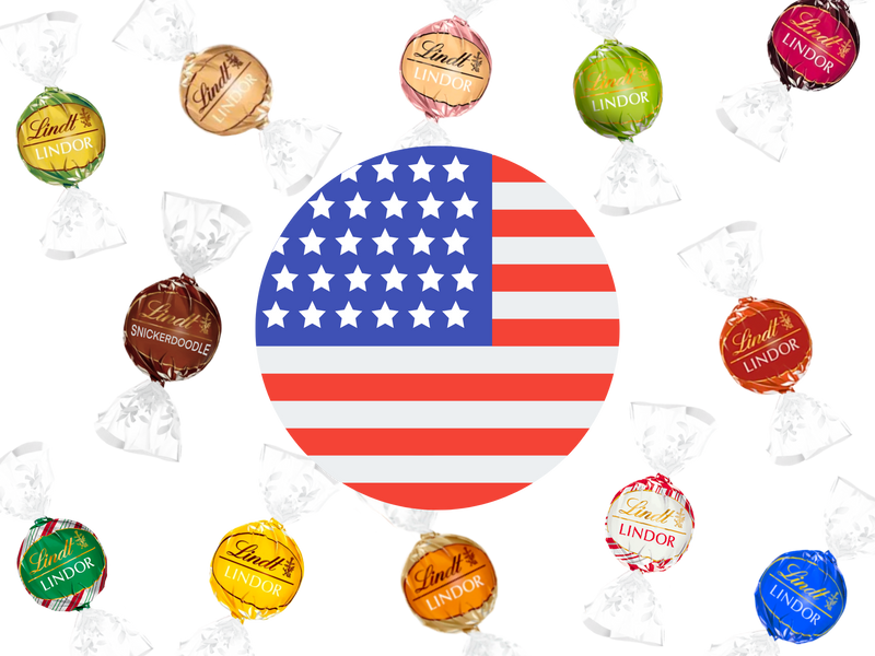 Assorted Lindt Lindor USA Selection Bag | 12 varieties - InStock