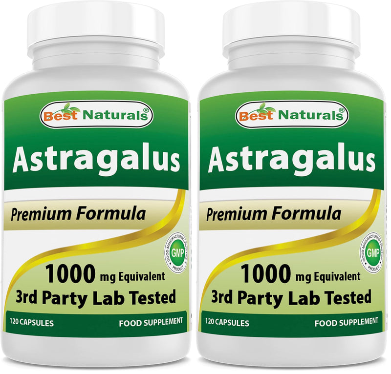 Best Naturals Astragalus Capsule 1000 mg – 120 Count (Pack of 2)