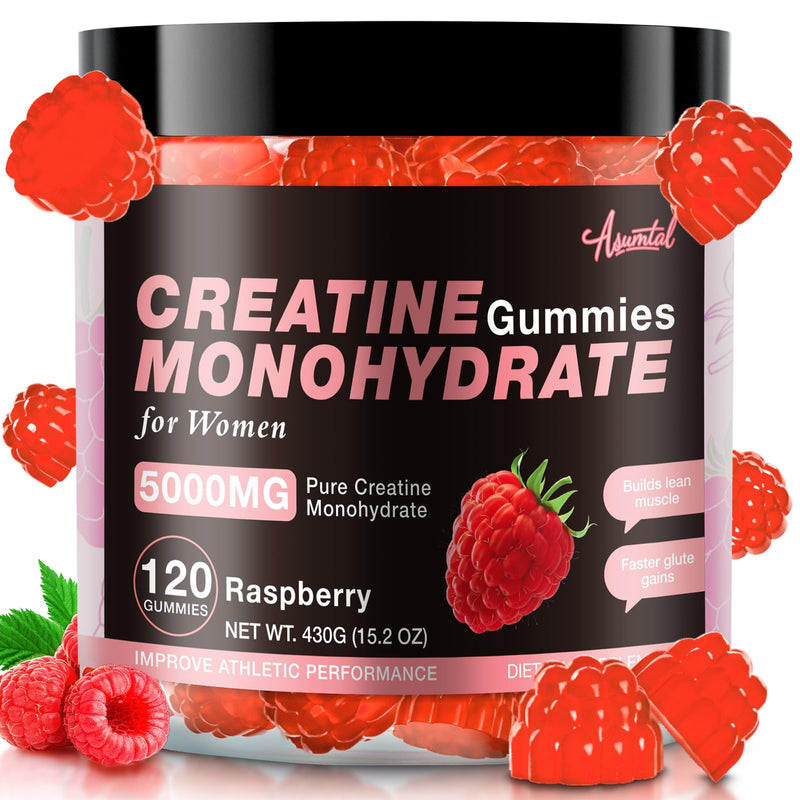 Asumtal Creatine for Women 5000 MG – Gummies (Sugar Free Raspberry)