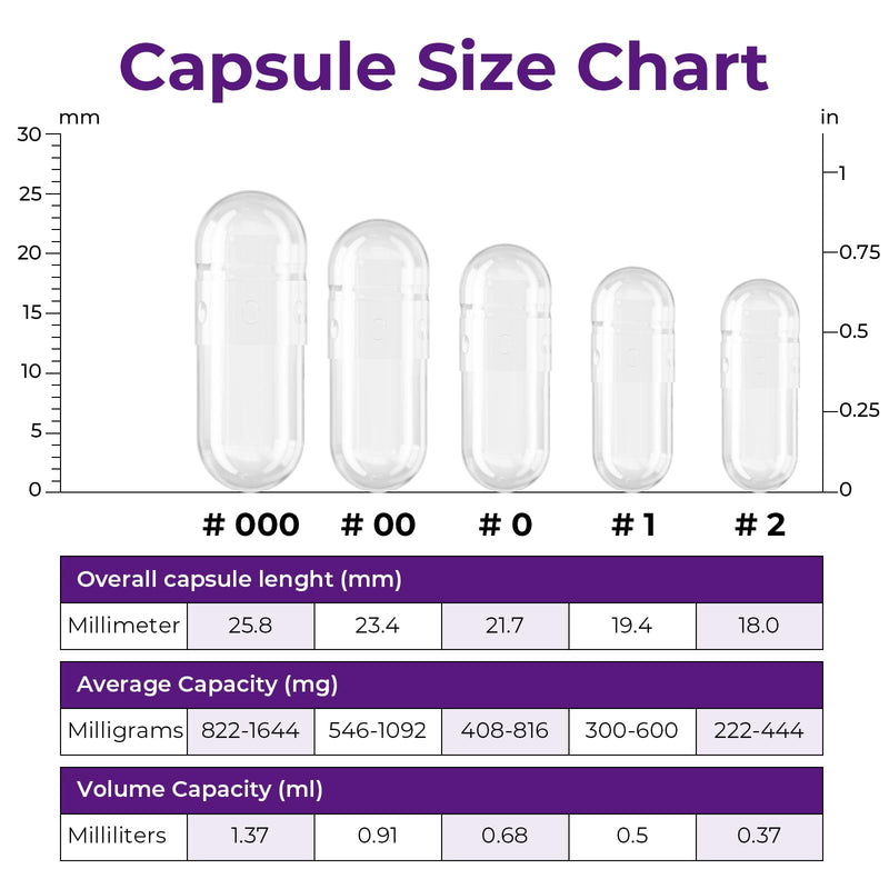 ATLEMISME Pullulan Empty Capsules Size 0 – Vegan, 100 Count