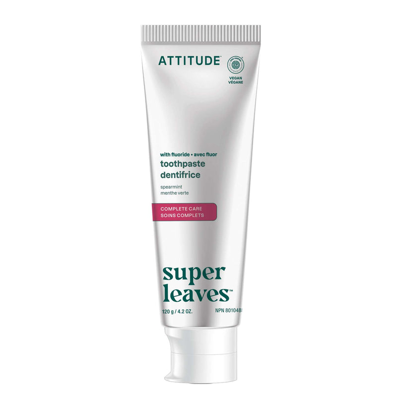 ATTITUDE Complete Care Toothpaste with Fluoride | Spearmint, Vegan & Cruelty-Free