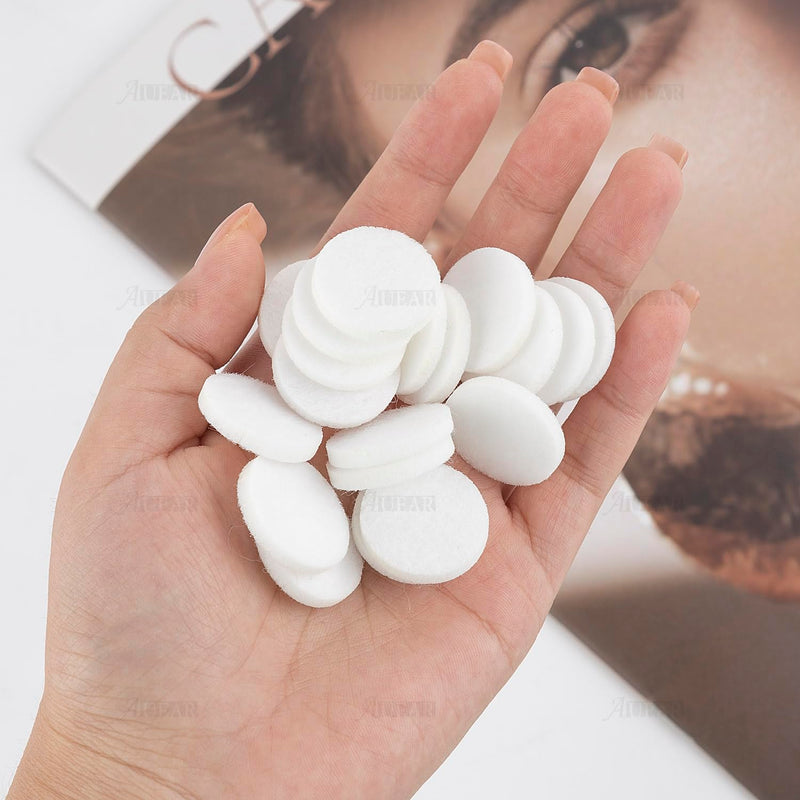 AUEAR 100-Pack White Round Mini Diffuser Refill Pads for Necklace Pendant