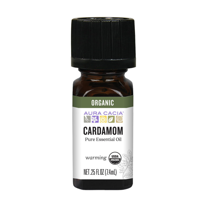 Aura Cacia Organic Cardamom Essential Oil 0.25 oz – Certified Organic
