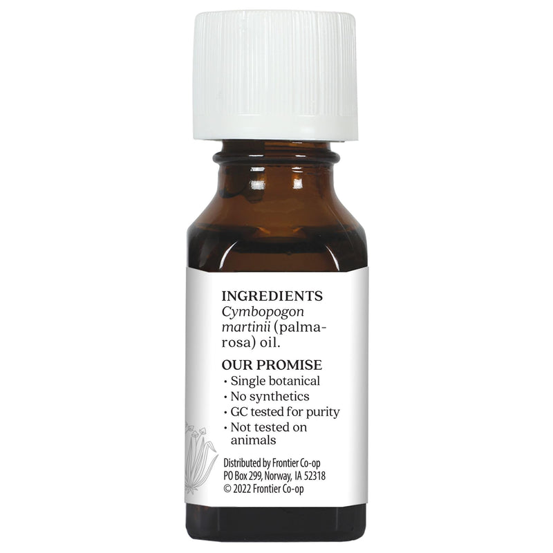 Aura Cacia Palmarosa Essential Oil 100% Pure Cymbopogon martinii – Diffuser, Skincare & Home Cleaning | 0.5 Fl Oz (Pack of 1)