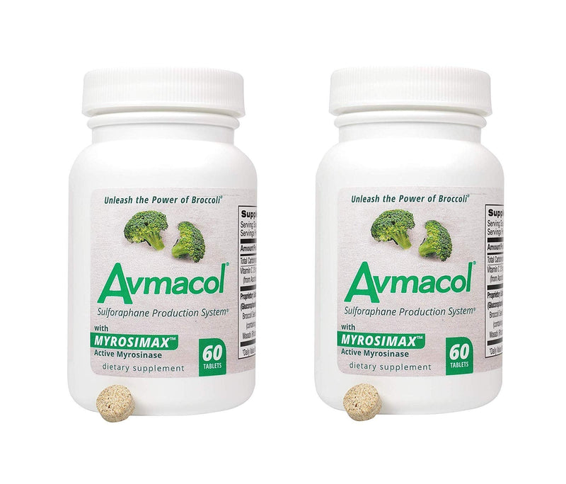 AVMACOL® 120 Sulforaphane with Myrosinase – 2 Bottle Value Pack