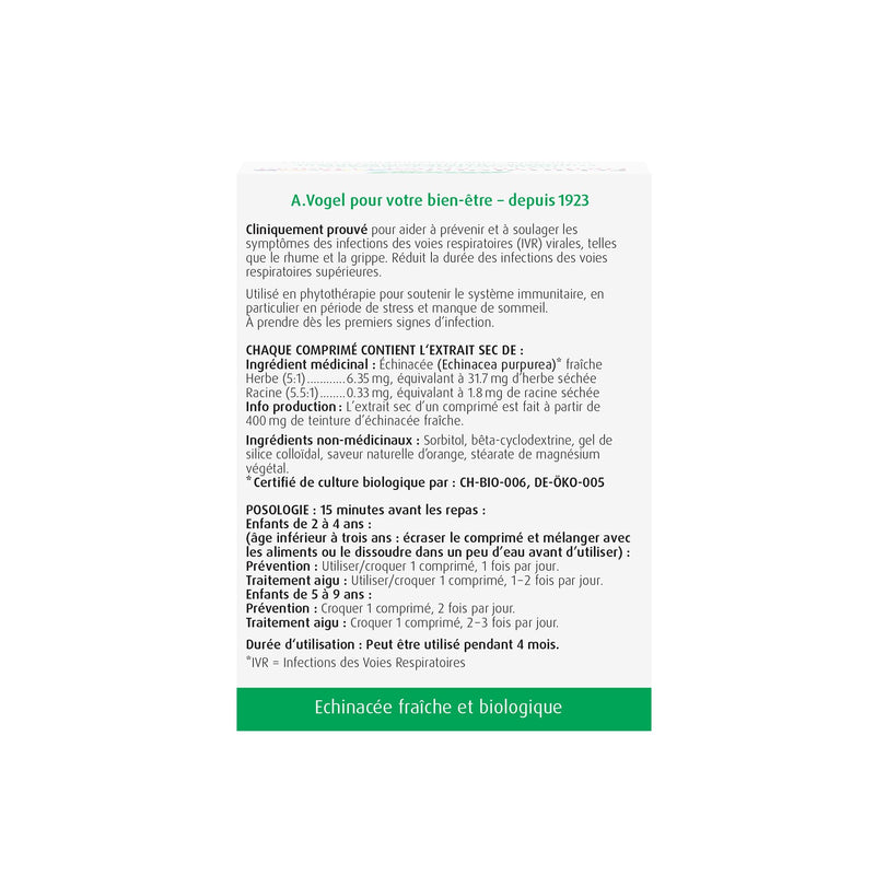 AVogel Echinaforce Junior Chewable Tabs – Organic Echinacea for Kids | Immune Support | 90 Tabs