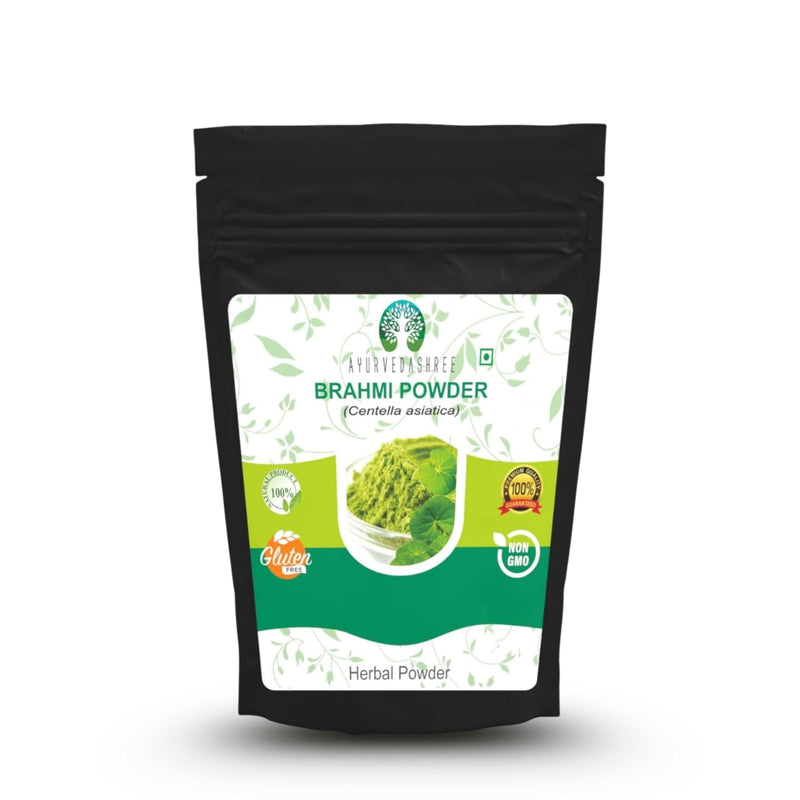 AYURVEDASHREE Centella Asiatica Powder 200g – Gotu Kola, Brahmi, Mandupakarni | Non-GMO, Gluten-Free, Vegan