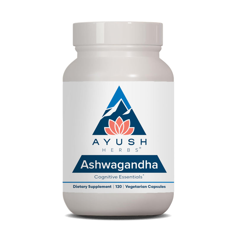 Ayush Herbs Ashwagandha Capsules - 500 mg, 120 Veg Caplets for Stress & Focus