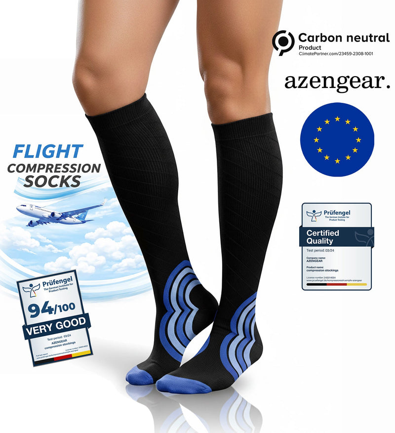 Compression Socks for Women and Men - Seamless Toe, Padded Heel and Sole