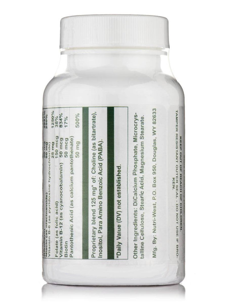 B-Complex - 90 Tablets by Nutri West | Hypoallergenic B-Vitamin Formula