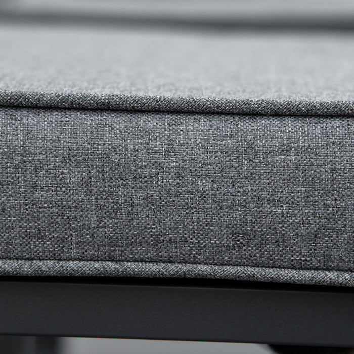 8 Seater Dining Cube Set  Dining Table, 4 Chairs & 4 Footstools & Cushion, Grey