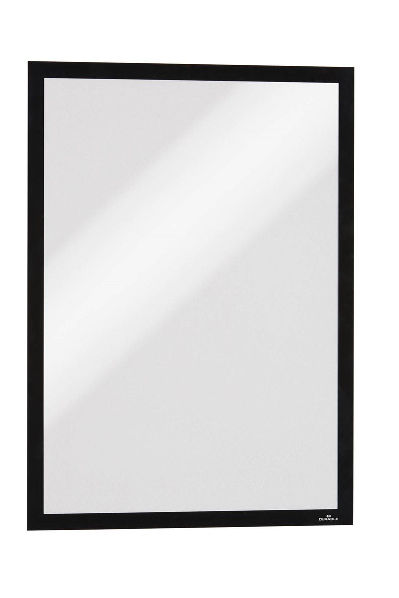 Durable DURAFRAME Magnetic Document Signage Frame for Metal | 5 Pack | A3 Black