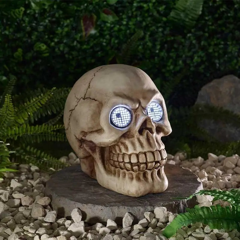 LED Halloween Skull Light with Animated Eyes