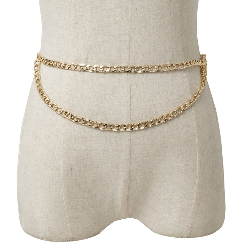 Cold Wind Geometric Chain U-shaped Body Chain