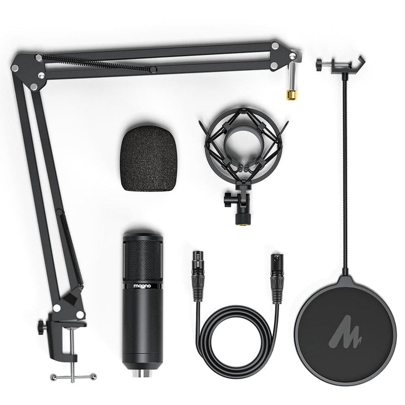 Maono XLR Cardioid Professional Vocal Studio Microphone with Boom Arm Kit