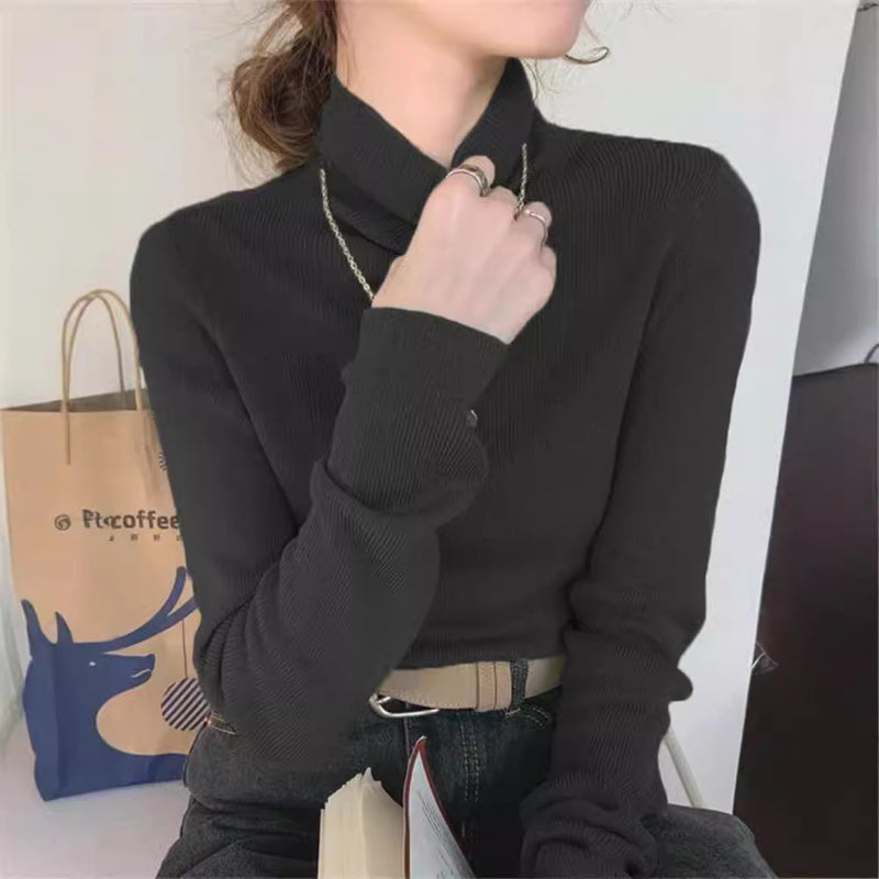 Lapel Women's Slim Bottoming Sweater