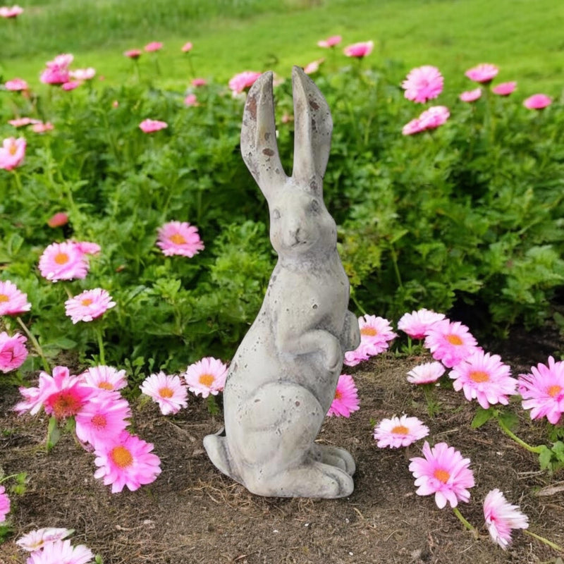 35CM CREAM RESIN RABBIT