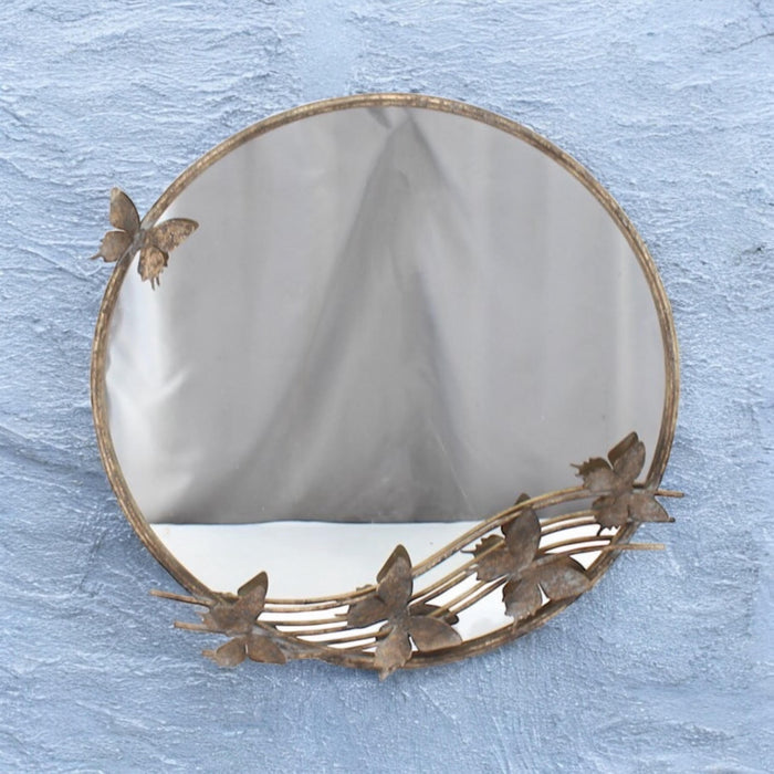 63CM ROUND METAL MIRROR