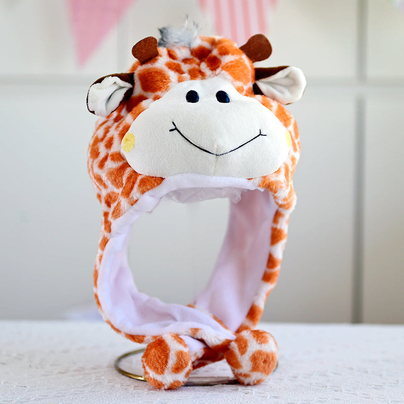 Cartoon Animal Plush Earflap Hat