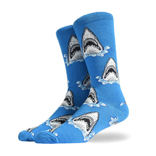 Fashion Creative Hamburger Pizza Alien Men Socks Cute Series