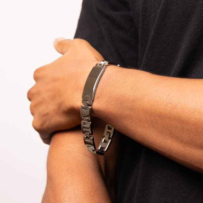Fred Bennett Stainless Steel ID Bar Bracelet
