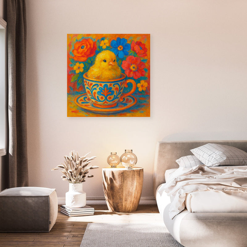 Chick in a Teacup Canvas