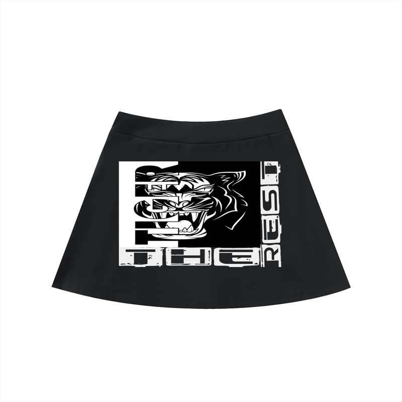 High-Waist Pocketed A-Line Skirt