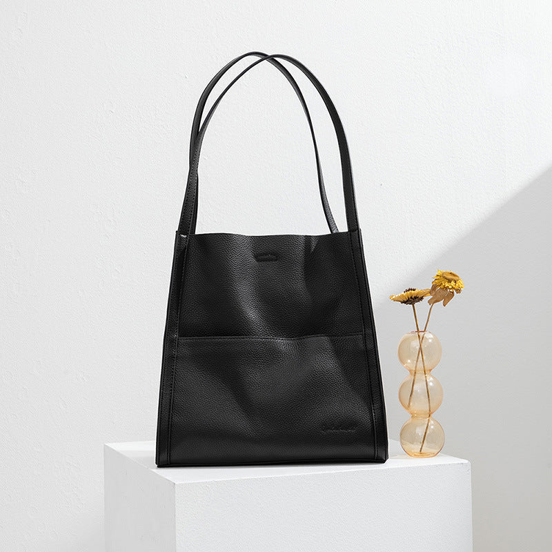Cowhide Tote Large Capacity Shoulder Bag