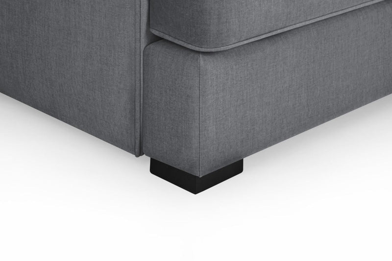 Stylish Grey Universal Corner Sofa: Foam-Filled, Removable Covers, Soft Polyester Fabric
