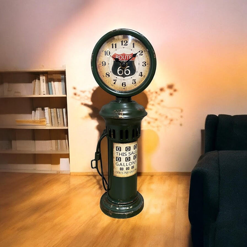 37CM TABLE CLOCK - Gasoline Pump Design