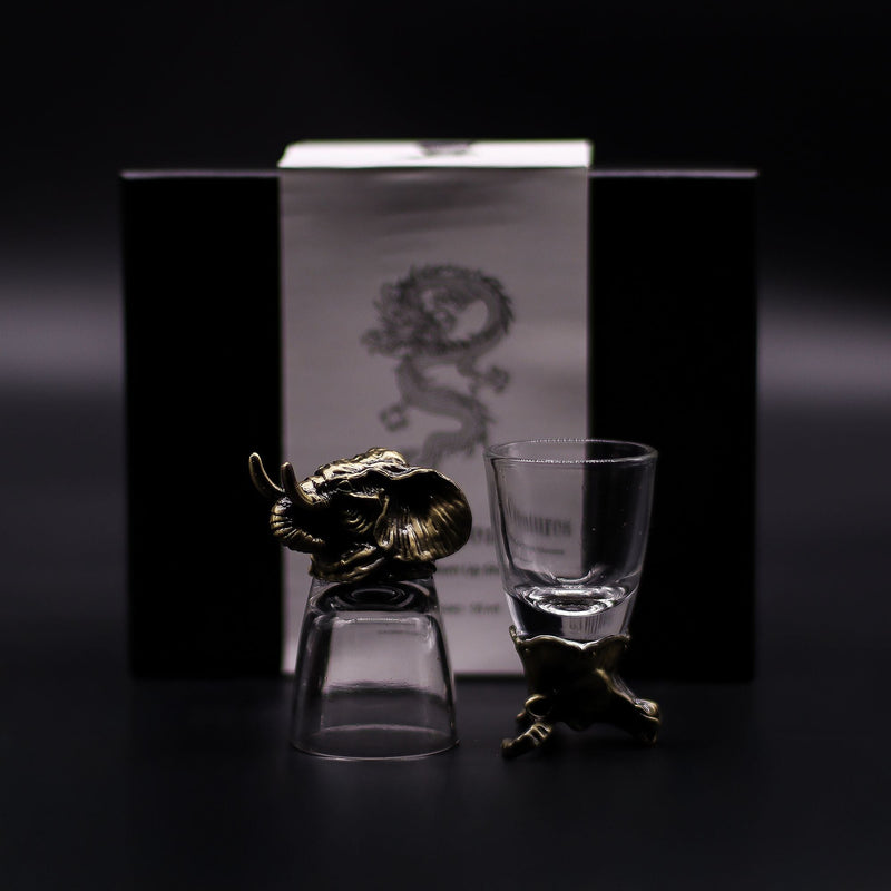 Gift Set of 6 Shot Glasses (50ml) - Mystical Creatures - Antique Bronze
