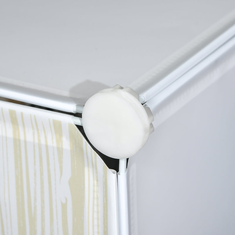 HOMCOM 6 Tier Shoe Rack Plastic Storage Cabinet Modular Shoe Tower White