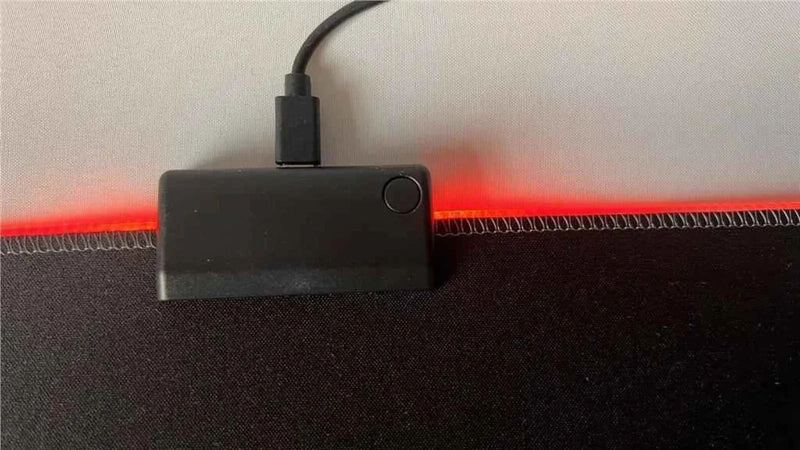 AMD LED Gaming Mouse Pad Red LED Light-Up Anti-Slip 36.5×25.5 cm for PC/Laptop