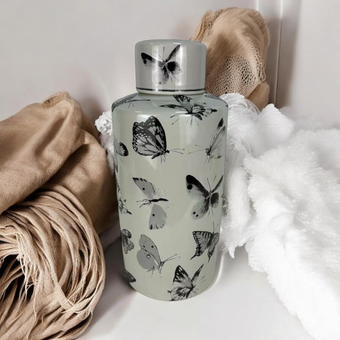 36CM GINGER JAR butterfly