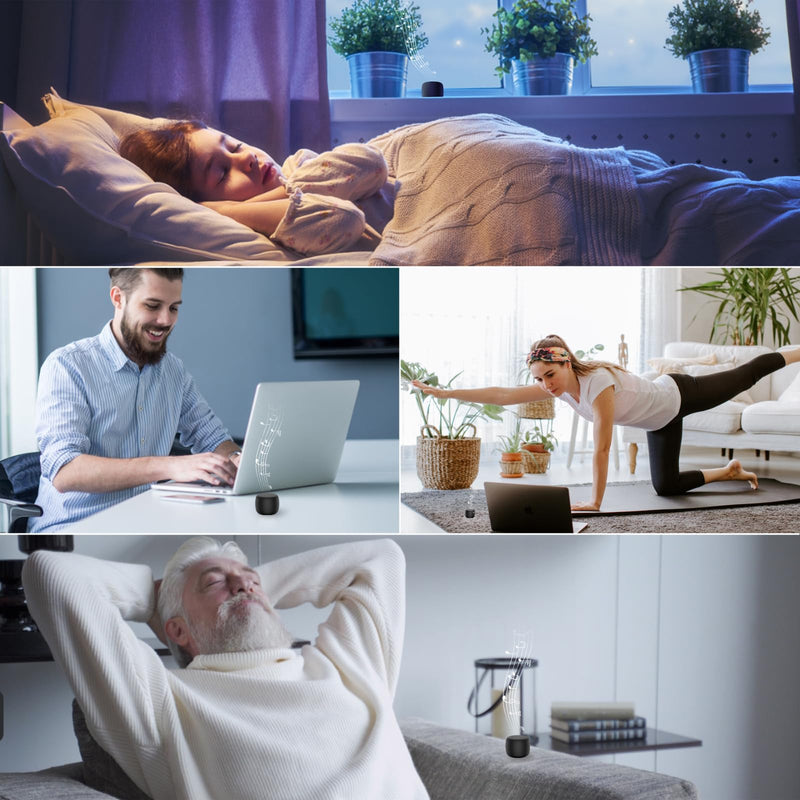 Babelio White Noise Sound Machine | Pocket-Sized Calm with 15 Non-Looping Sounds, Timer & Memory
