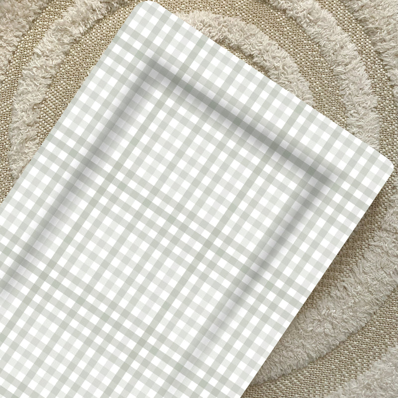 Standard Changing Mat - Sage Green Gingham