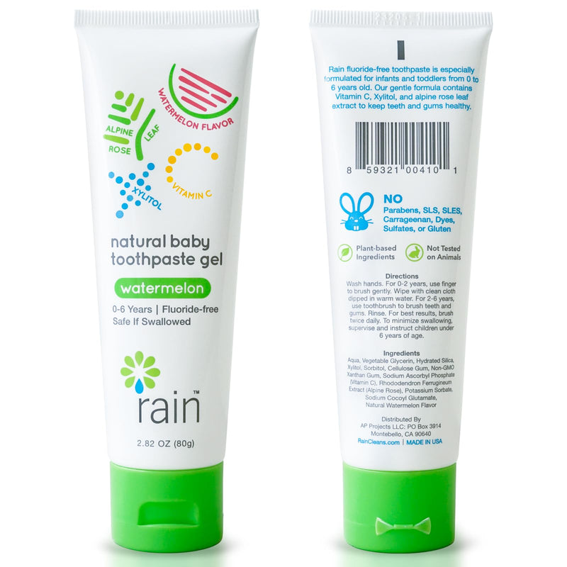 Baby Toothpaste 6-12 Months - Fluoride Free Training Gel (2.8 oz)