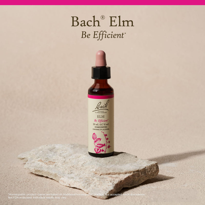 Bach Elm Original Flower Remedies - Be Efficient | 20mL Dropper