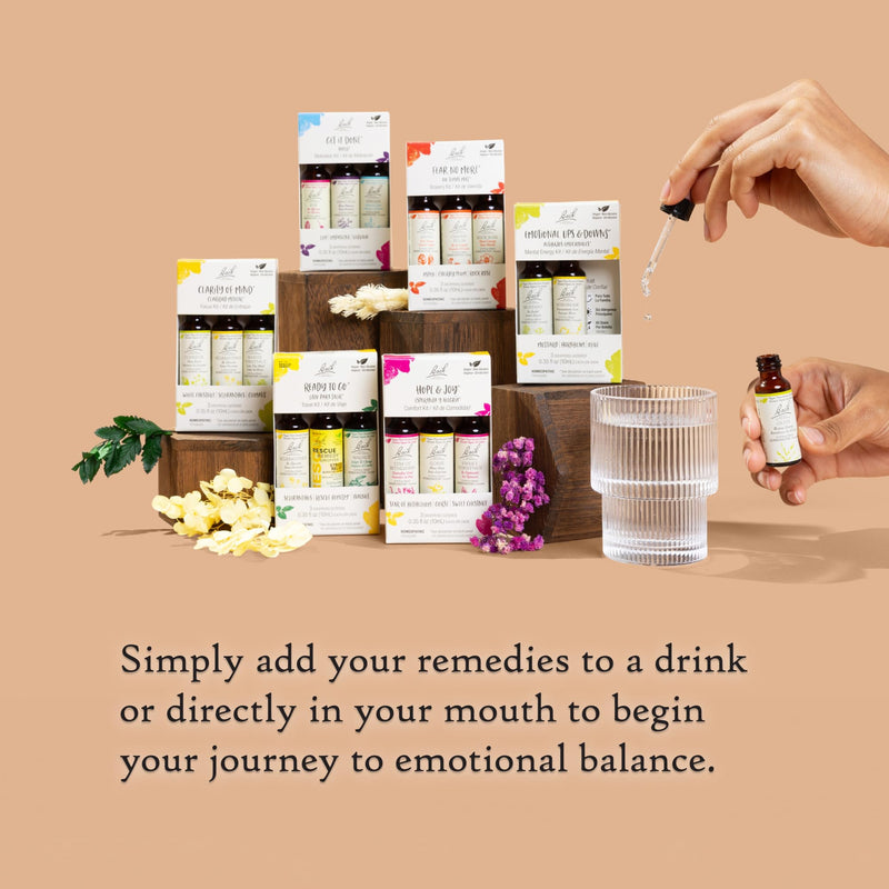 Bach Original Flower Remedies Trio Kit – 3 x 10mL Droppers | Vegan