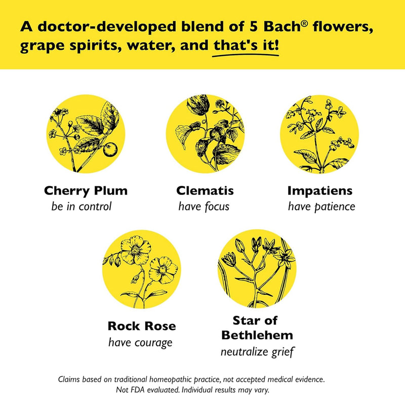 Bach Rescue Remedy Natural Stress Relief - Doctor-Developed Drops
