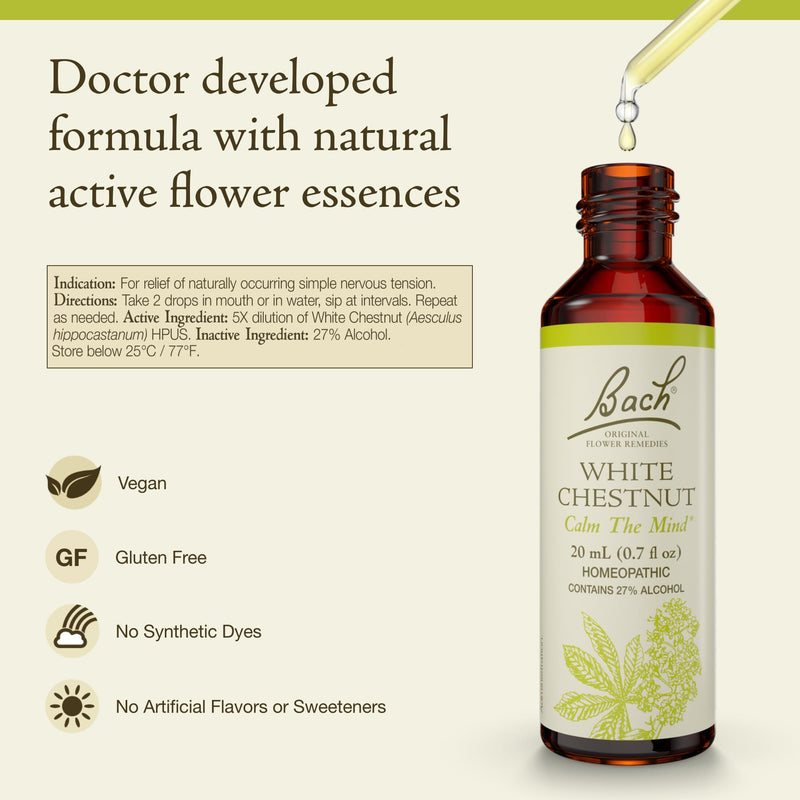 White Chestnut - Bach Original Flower Remedies | Calm The Mind, 20mL Dropper