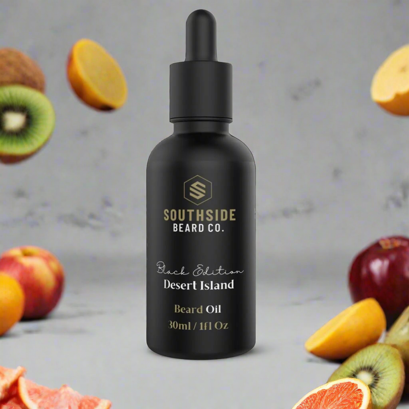 Black Edition Beard Oil: Desert Island - 30ml - Natural - Softens & Reduces Itching