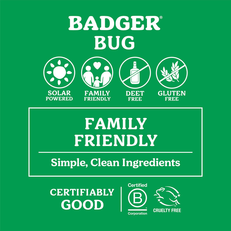 Badger Bug Spray Travel Size – All-Natural, Deet-Free Mosquito Repellent (2.7 fl oz)