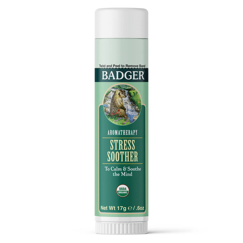 Badger Stress Soother Balm – Organic Essential Oils, Portable Stress Relief Stick