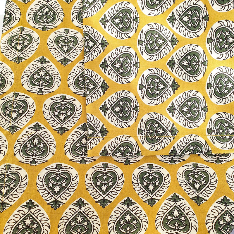 Bagru block-printed placemats set of 2, handmade table mats