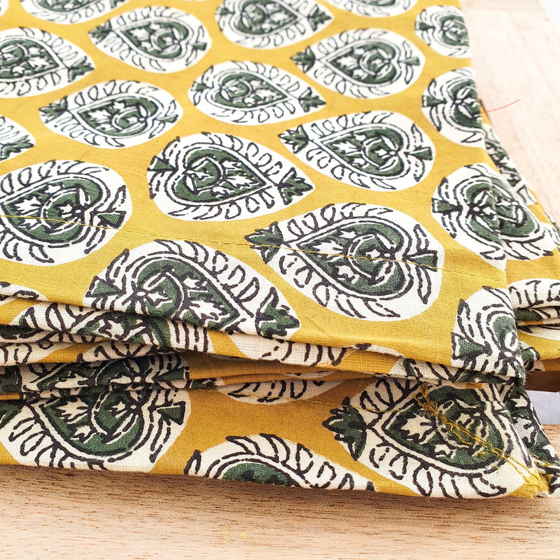 Bagru block-printed placemats set of 2, handmade table mats