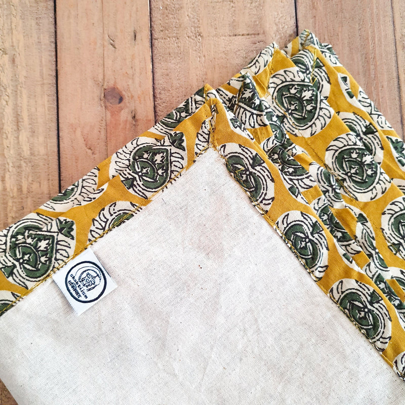 Bagru block-printed placemats set of 2, handmade table mats