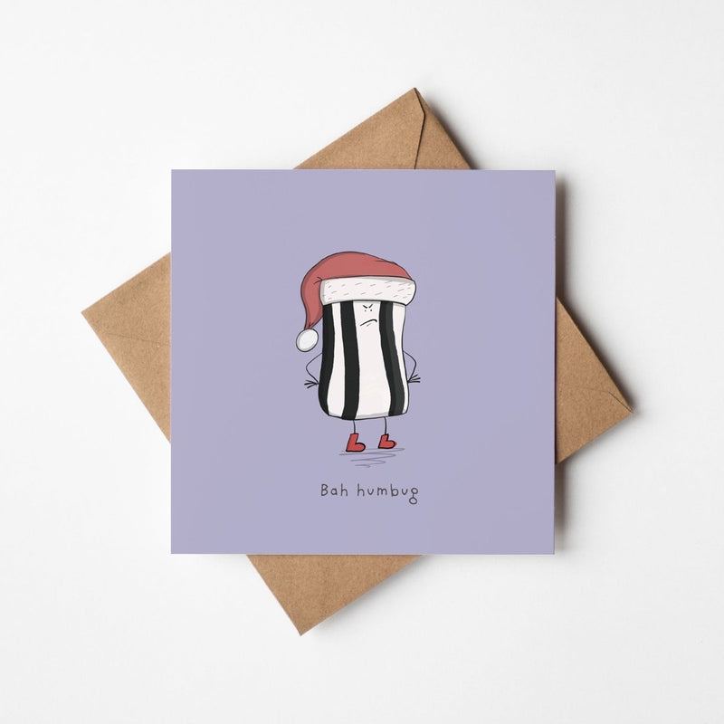 Bah Humbug Christmas Card – Funny Holiday Cards on Premium Square Cardstock