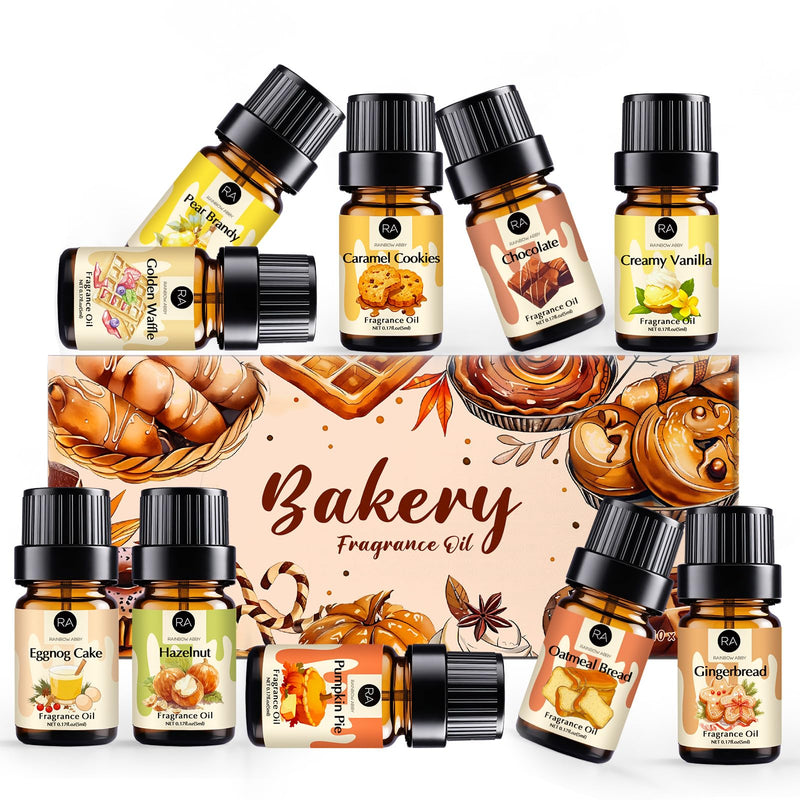 Bakery Essential Oils Set – RAINBOW ABBY Fragrance Oils for Diffusers & Candles