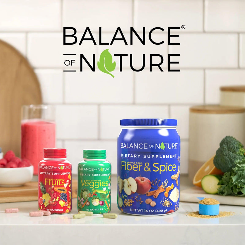 Balance of Nature Fruits & Veggies Supplements – 90 Fruits & 90 Veggies Capsules Set